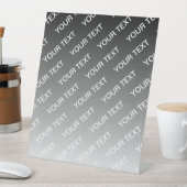Gray (changeable color) Ombre & Text Pattern 台座サイン (インサイチュ)