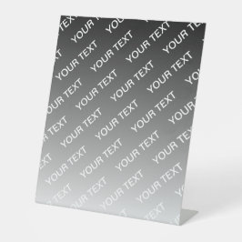 Gray (changeable color) Ombre & Text Pattern 台座サイン