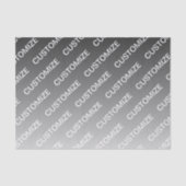 Gray (changeable color) Ombre & Text Pattern 薄葉紙 (正面)