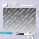 Gray (changeable color) Ombre & Text Pattern 薄葉紙 (クラフト)