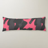 Gray, Charcoal and pink camo ボディピロー (正面)