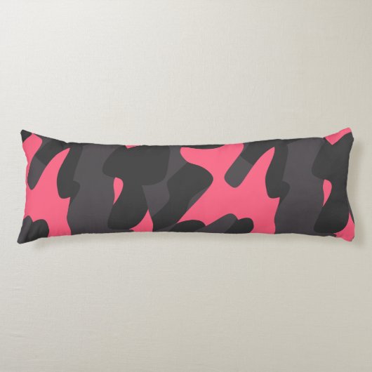 Gray, Charcoal and pink camo ボディピロー (正面)