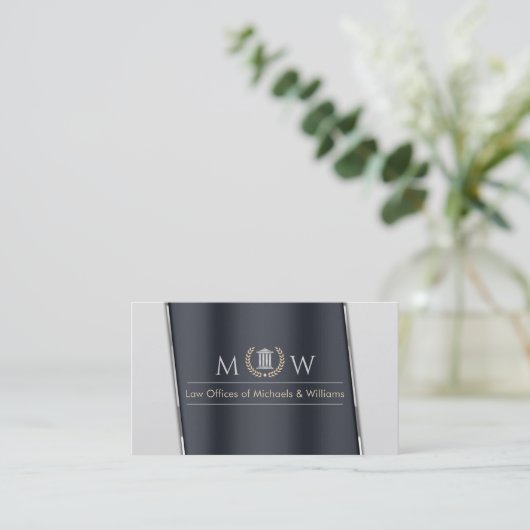 Gray/Charcoal Corporate 名刺 (スタンド正面)