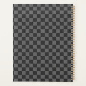 Gray Checkered Checkerboard プランナー手帳 (裏面)