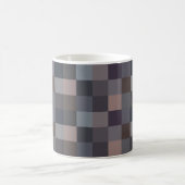 Gray Color Checkerboard コーヒーマグカップ (中央)