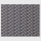 Gray Color Checkerboard ラッピングペーパー (フラット)