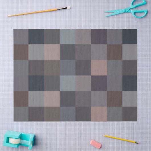 Gray Color Checkerboard 薄葉紙 (クラフト)