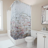 Gray concrete bricks wall シャワーカーテン (インサイチュ)