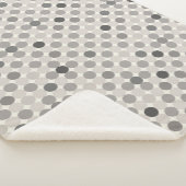 Gray Connected Circles Modern Decor Blanket シェルパブランケット (3/4)