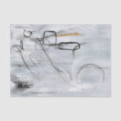 Gray Contemporary Abstract Decoupage Tissue Paper 薄葉紙 (正面)