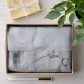 Gray Contemporary Abstract Decoupage Tissue Paper 薄葉紙 (ギフト)