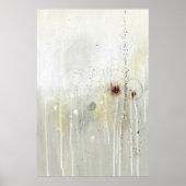 Gray Contemporary Elegant Abstract Art Poster ポスター (正面)