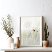 Gray Contemporary Elegant Abstract Art Poster ポスター