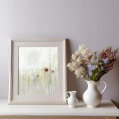 Gray Contemporary Elegant Abstract Art Poster ポスター