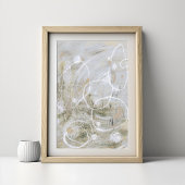 Gray Contemporary Elegant Abstract Art Poster ポスター