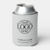 Gray Custom Business Logo Double Sided Promotional 缶クーラー (缶正面)