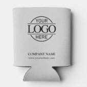 Gray Custom Business Logo Double Sided Promotional 缶クーラー (裏面)