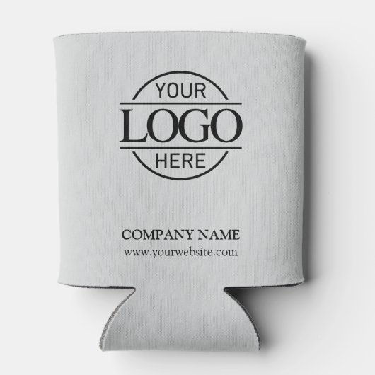 Gray Custom Business Logo Double Sided Promotional 缶クーラー (裏面)