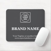 Gray Custom Company Logo Promo mouse pad マウスパッド (マウス)