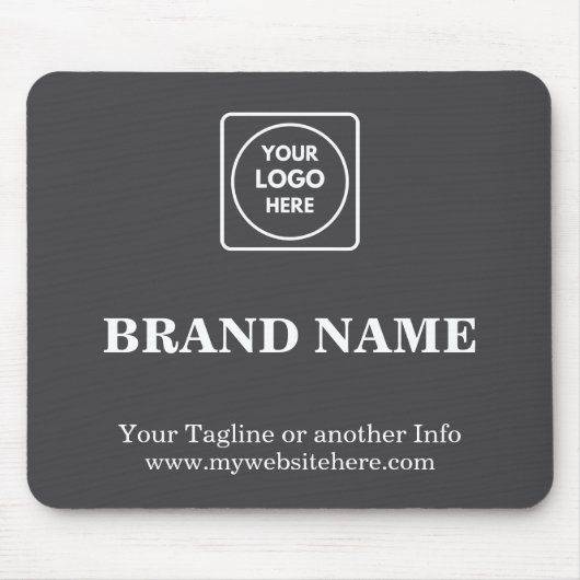 Gray Custom Company Logo Promo mouse pad マウスパッド (正面)
