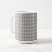 Gray Diamond Pattern コーヒーマグカップ (正面左)