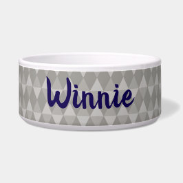 Gray Diamond Pattern ボウル