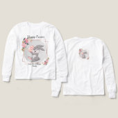 Gray Easter Bunny Personalized (デザイン 正面&背面)