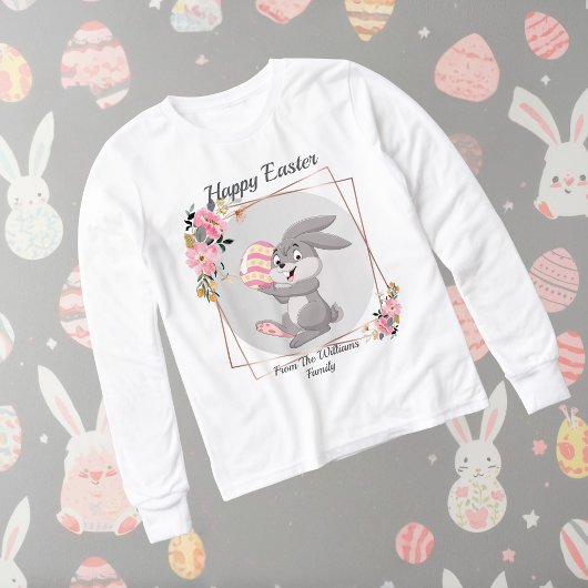 Gray Easter Bunny Personalized