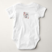 Gray Easter Bunny Personalized Baby Bodysuit ベビーボディスーツ (裏面)