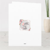 Gray Easter Bunny Personalized Folded Card カード (裏面)