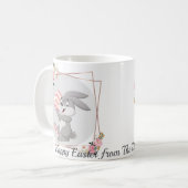 Gray Easter Bunny Personalized Mug コーヒーマグカップ (正面左)