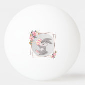 Gray Easter Bunny Personalized Ping Pong Ball 卓球ボール (裏面)