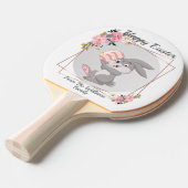 Gray Easter Bunny Personalized Ping Pong Paddle 卓球ラケット (正面アングル)