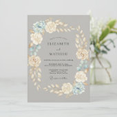 Gray Ethereal Winter Wedding 招待状 (スタンド正面)