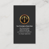 Gray Excellence Vertical Lines弁護士 名刺 (裏面)