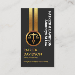 Gray Excellence Vertical Lines弁護士 名刺