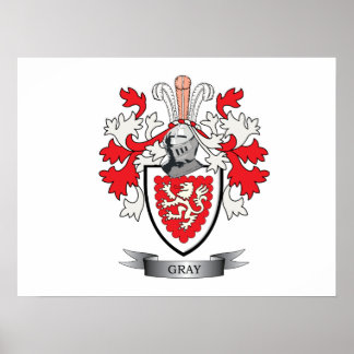 Gray Family Crest Coat of Arms ポスター