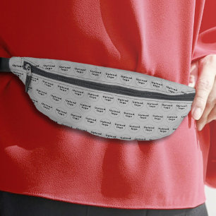 Gray Fanny Packのビジネスロゴのシームレスなパターン ファニーパック