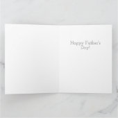 Gray Father's Day のあなたの写真 カード (内部)