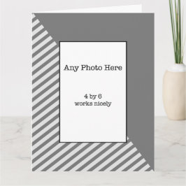 Gray Father's Day のあなたの写真 カード