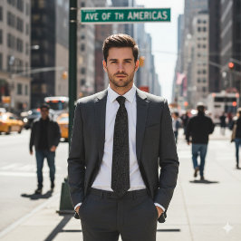 Gray Faux Leather   ネクタイ