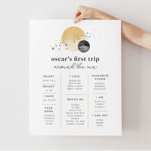 Gray First Trip のまわりに The Sun Milestone Poster ポスター