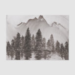 Gray Forest Watercolor Camping treees Winter Holid 薄葉紙<br><div class="desc">Gray watercolor digital art Christmas trees</div>
