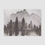 Gray Forest Watercolor Camping treees Winter Holid 薄葉紙<br><div class="desc">Gray watercolor digital art Christmas trees</div>