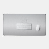 Gray Frane and Brushed Aluminum Custom Initial デスクマット (キーボード&マウス)