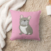 Gray French Bulldog クッション (ブランケット)