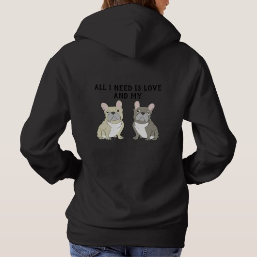 Gray French Bulldog パーカ (裏面)