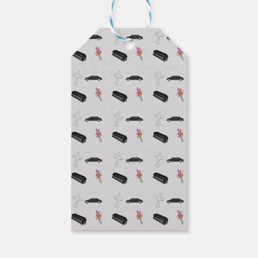 Gray funeral business pattern ギフトタグ (裏面)