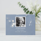 Gray Funeral Memorial From Family Thank you Card サンキューカード (スタンド正面)