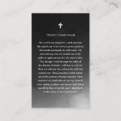 Gray Funeral Memorial Prayer Photo Card 名刺 (裏面)